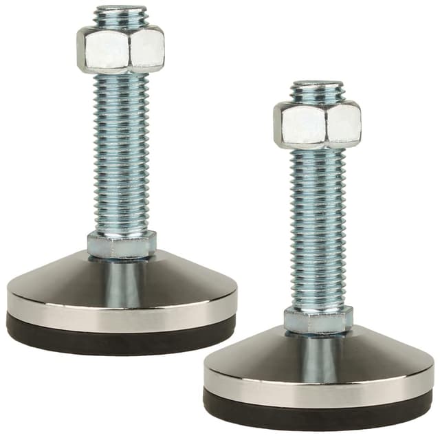 MUHOUZHINANG Heavy Duty Leveling Screw Leg,Leg Leveler 3.94" Dia Base,Adjustable Leveling feet M24 Thread, 4800 Lb Capacity,Capacity for Workbench, Machine, Cabinet, (D100xM24x100,2 Pcs,Black)