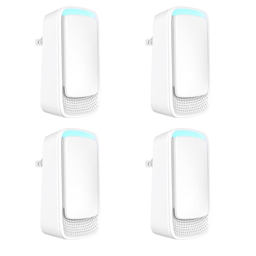 Plug In Air Ionizers - Negative Ion Technology Air Purifier - Quiet Operation Air Freshener for Home, Bedroom, Office, Garage Room - Portable Air Purifiers Odor,Pets Smell - Air Cleaner White (4 Pack)