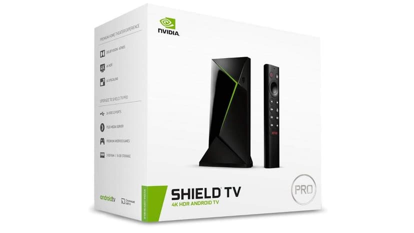 NVIDIA Shield Android TV Pro | 4K HDR Streaming Media Player High Performance, Dolby Vision, 3GB RAM, 2X USB, Works with Alexa, Model:945-12897-2500-101