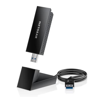 NETGEAR Nighthawk WiFi 6E USB 3.0 Adapter (A8000) - AXE3000 Tri-Band Wireless Gigabit Speed (Up to 3Gbps) - New 6GHz Band – Works with Any WiFi 6 or 6E Router Or Mesh System - for Windows PC