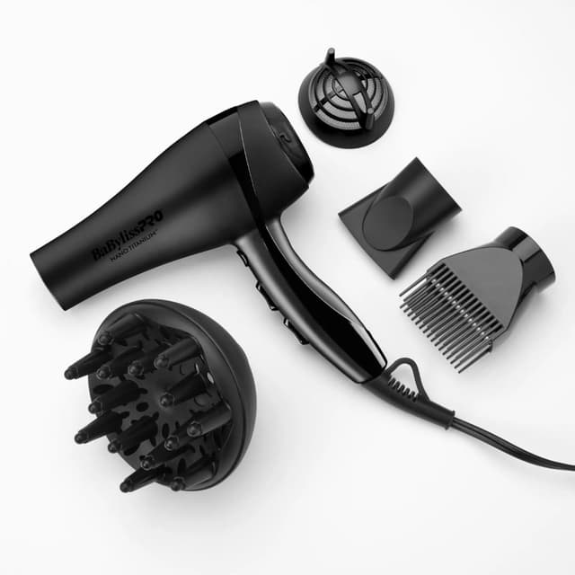 BaBylissPRO Nano Tianium Limited Edition Black and Blue Professional Ionic Hair Dryer