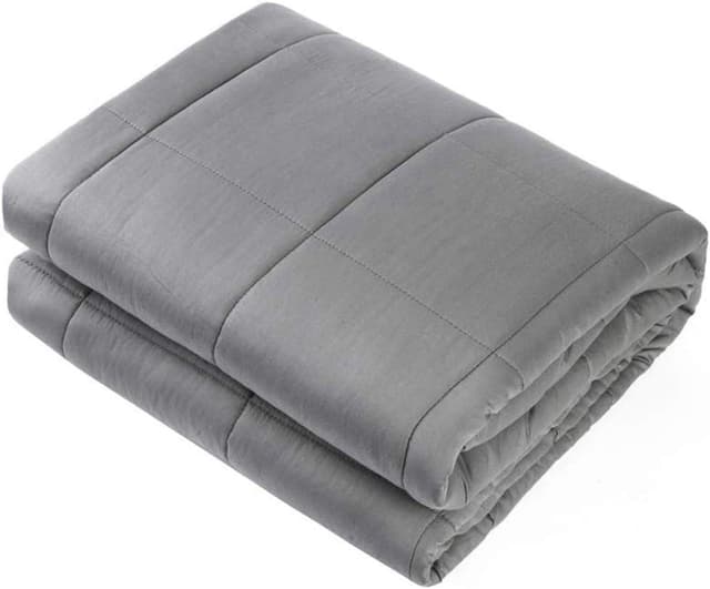 Waowoo Kids Weighted Blanket (3 lbs 36"x48") for Restful Sleep, Premium Material with Glass Beads (Dark Gery)