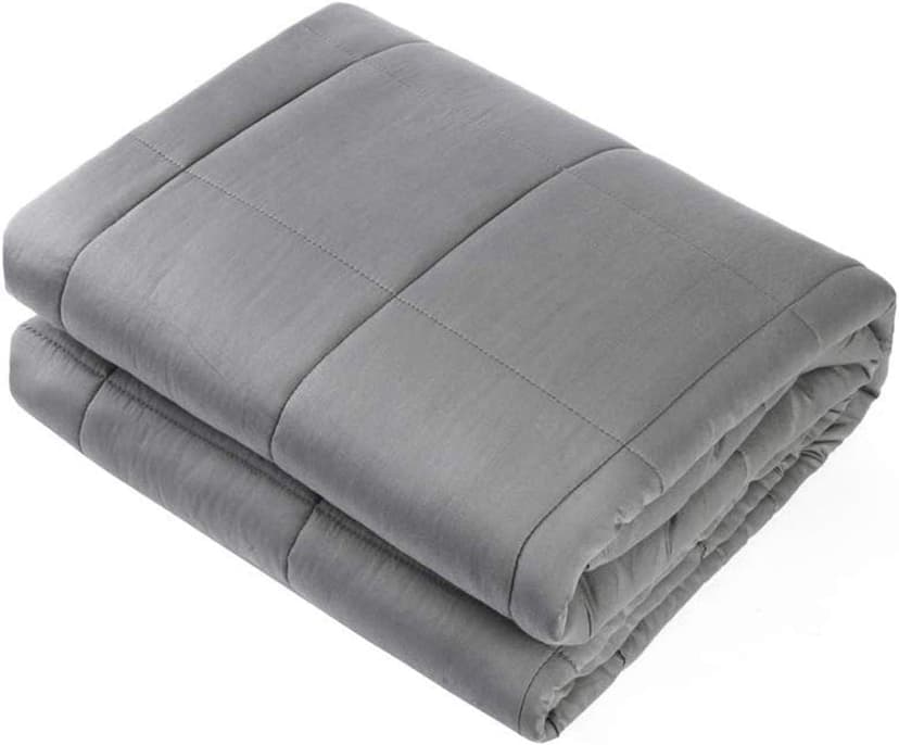 Waowoo Kids Weighted Blanket (3 lbs 36"x48") for Restful Sleep, Premium Material with Glass Beads (Dark Gery)