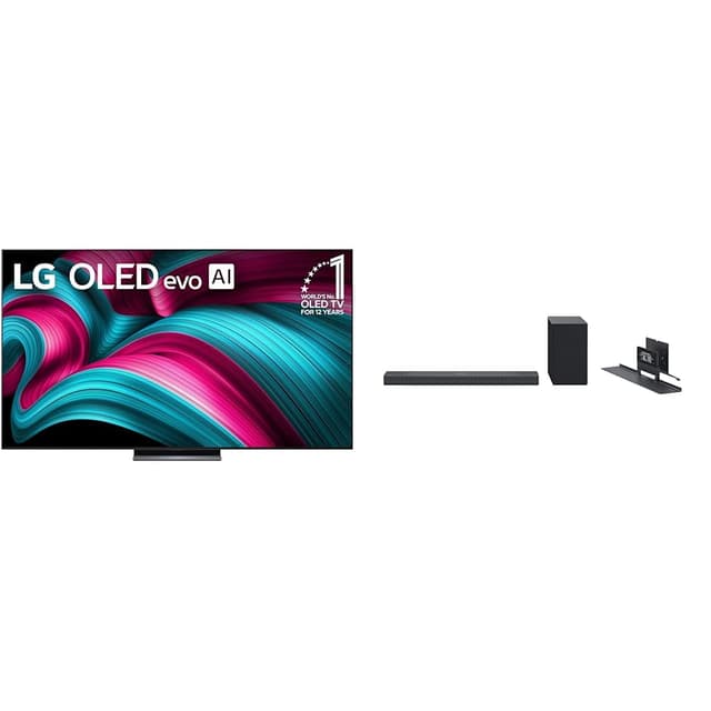 LG 83-Inch Class OLED evo AI 4K C5 Series Smart TV (OLED83C5PUA, 2025) SC9S 3.1.3-Channel Perfect Matching Soundbar (2024 Model)
