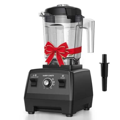 Subry Chefy Countertop Blender Pro 2000W, Professional High-Speed Blender with Powerful Brushless Motor, 25-Speed, 68oz, Heavy Duty Kitchen Blender for Smoothies, Ice Crushing & Food Prep, Black