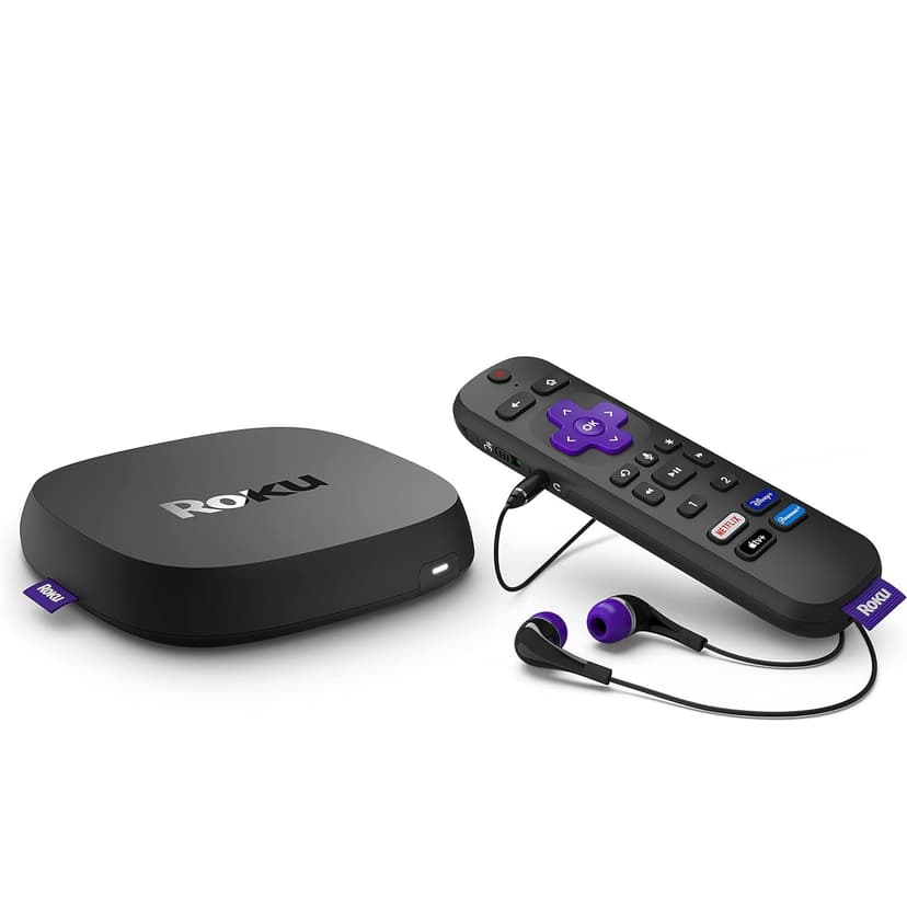 Roku Ultra | The Ultimate Streaming Device 4K/HDR/D. Vision/Atmos, Rechargeable Roku Voice Remote Pro, and More | Free & Live TV (Renewed)