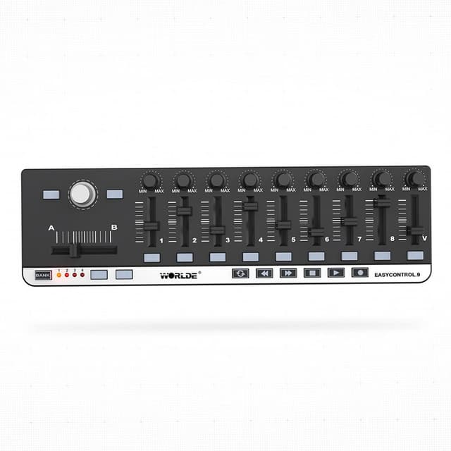 Btuty Portable Mini USB 9 Slim-Line Control MIDI Controller Keyboard Controller