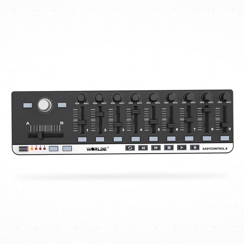 Btuty Portable Mini USB 9 Slim-Line Control MIDI Controller Keyboard Controller
