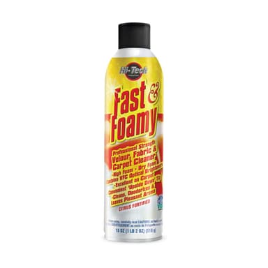 HI-TECH Fast & Foamy Professional Strength Carpet Cleaner – Upholstery & Fabric Cleaner with VFC Optical Brighteners, Quick-Drying, Fresh Scent – 18 oz. Aerosol Can
