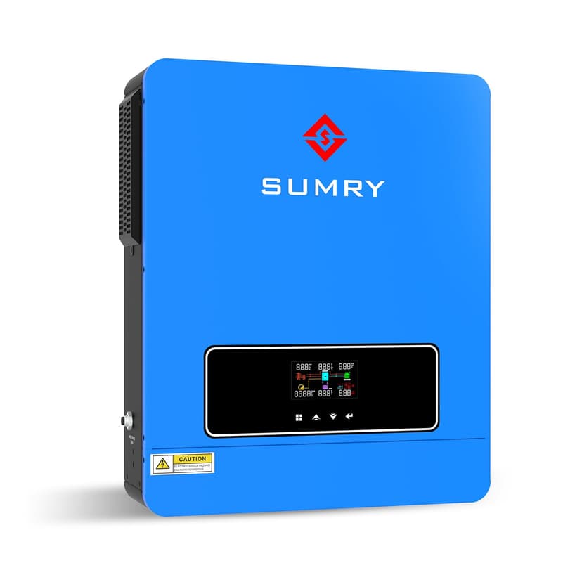 SUMRY Solar Inverter Charger, 3600W DC 24V to AC 110V Hybrid Voltage Converter with 120A MPPT Charge Controller, Pure Sine Wave Power for Battery-Less or AGM Lithium Battery Home Energy System