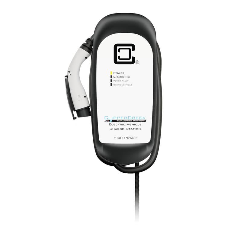 ClipperCreek HCS-60 Level 2 EV Charger - 48A, Hardwired, 11.5 kW, NEMA 4 Outdoor-Rated Enclosure, 25ft Cable, ETL Listed, Energy Star Certified, Compatible with All EVs, 3-Year Warranty