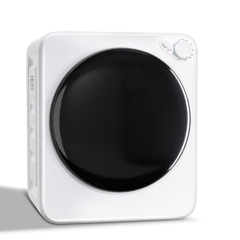 DOGHLY 120V Portable Electric Clothes Dryer, 800W Compact Laundry Dryer, Easy Control, 1.6 Cu.Ft Front Load Stainless Steel Electric Dryers Machine with Simple Control Knob for Apartment, RV, Dorm