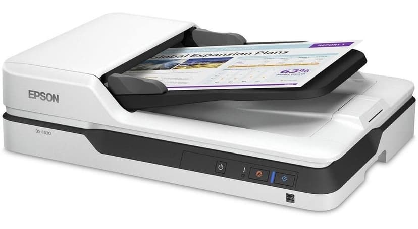 Epson DS-1630 Document Scanner: 25ppm, TWAIN & ISIS Drivers, 3-Year Warranty with Next Business Day Replacement