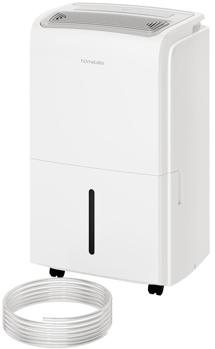 hOmeLabs Dehumidifier for Home, Office, Basements with Powerful Moisture Removal, Humidity Control, Auto Shut-off, Quiet Operation - 6,000 Sq Ft Rooms (40 Pint MAX 104 Pint at 95°F, 90% RH) with Pump