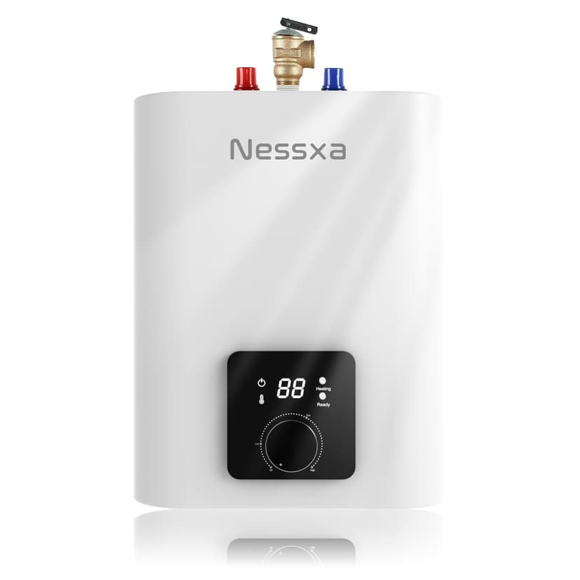 Nessxa 2.65 Gallon Electric Mini Tank Water Heater, 110V 1500W Point of Use On Demand Under Sink Instant Hot Water Heater for Home Kichen Bathroom