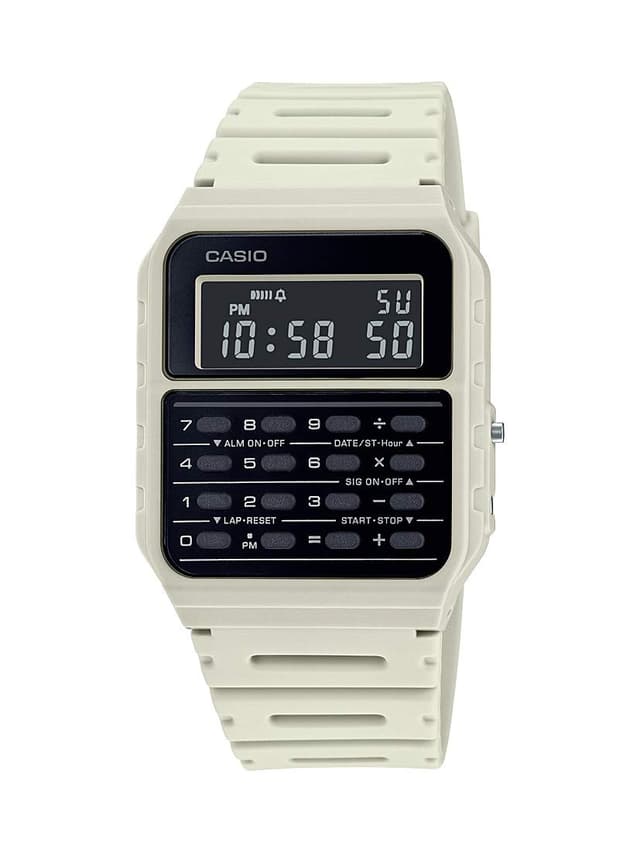 Casio CA53W Vintage Series | Grey | Data Bank | 1/100 SEC Stopwatch | Water Resistant | 8 Digit Calculator | Dual Time | Resin Band | Resin Case | Auto Calendar | Daily Alarm | 5 Year Battery
