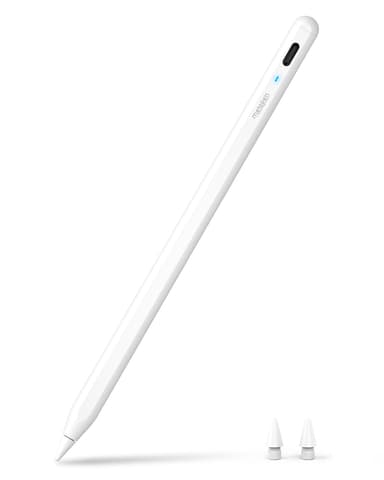 Metapen A8 iPad Pencil for Apple iPad 2018-2025, 4Min Fast Charge,Magnetic Attachment Stylus Pen for iPad 11/10/9/8/7/6th Gen, iPad Accessories for Pro 12.9/11/13-inch M4, Air 3/4/5/M2/M3, Mini 5/6th
