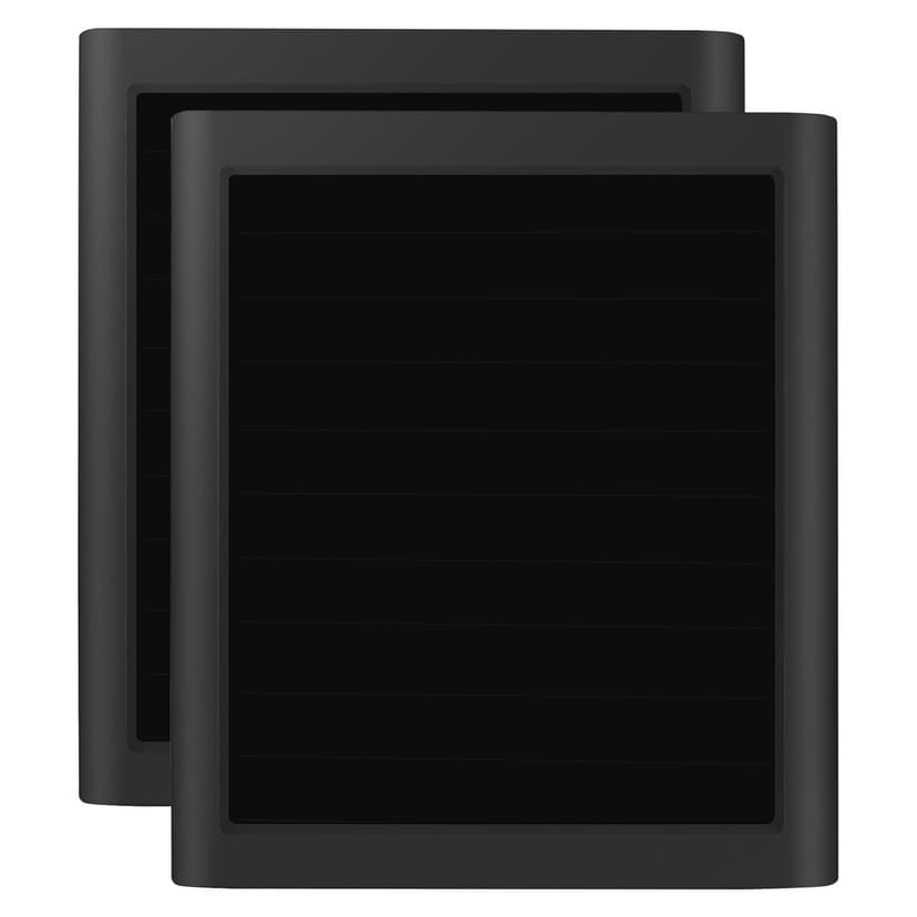 Solar Panel for Ring Camera, 6W Solar Charger Compatible with Rings Spotlight Plus/Pro, Stick Up Outdoor Cam Battery, 10ft Long Cable with Ring Barrel Plug to USB-C Adapter (Black-2Pack)