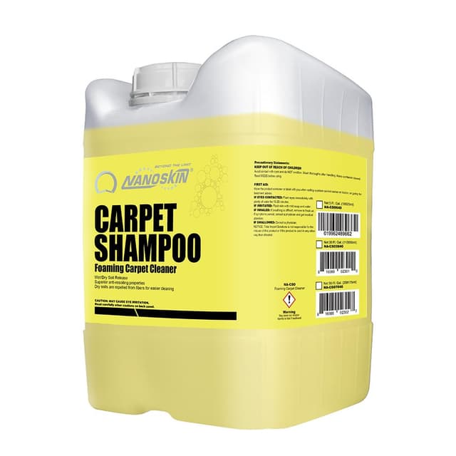 Nanoskin CARPET SHAMPOO Concentrated Foaming Carpet Cleaner 5 gallon - Dilutable Up to 19:1, Wet/Dry Soil Release, Anti-Resoiling, Pet Stain Remover, Safe for Stain Resist Carpet, Home&Commercial Use