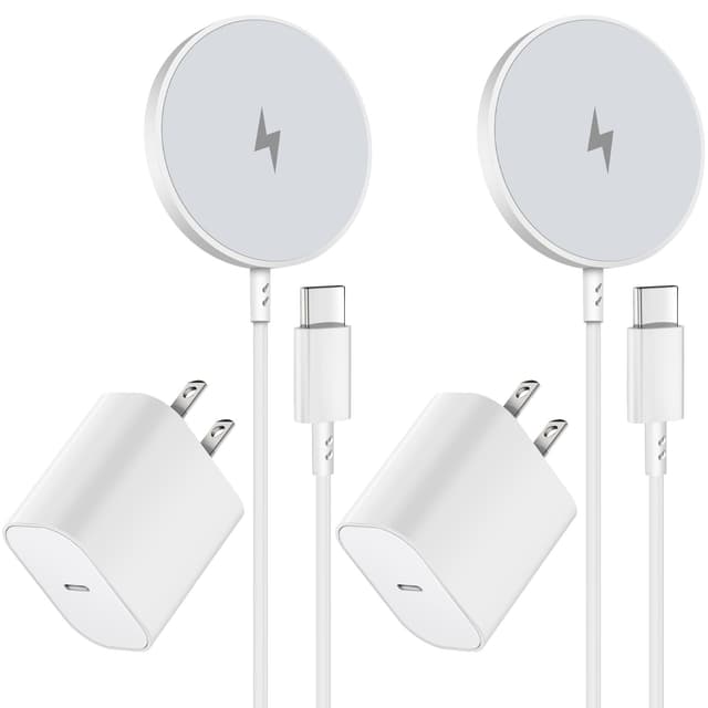 Magnetic Wireless Charger for iPhone 16 15 Wireless Charging,Fast Mag-Safe Charger 2Pack 6FT with Apple USB C Charging Block for iPhone 16 Pro Max/16Pro/15 Pro/16/15/14/13/12/Plus/AirPods 3/2/Pro 2
