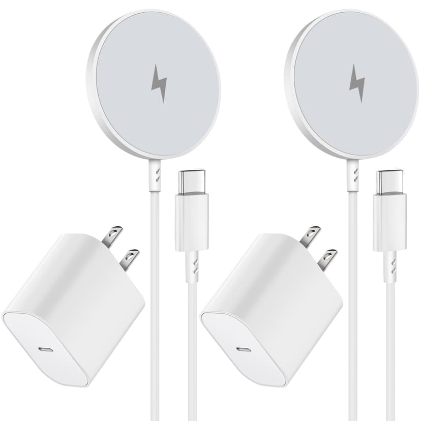 Magnetic Wireless Charger for iPhone 16 15 Wireless Charging,Fast Mag-Safe Charger 2Pack 6FT with Apple USB C Charging Block for iPhone 16 Pro Max/16Pro/15 Pro/16/15/14/13/12/Plus/AirPods 3/2/Pro 2