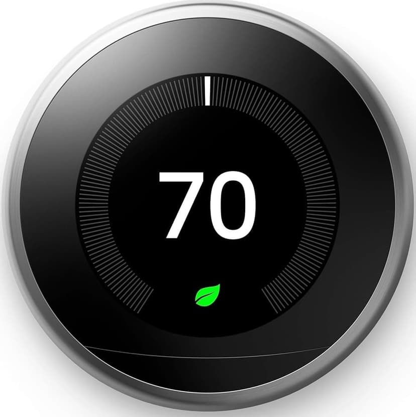 Google Nest Learning Thermostat - 3rd Gen - Programmable Smart Thermostat for Home - Compatible with Alexa (Stainless Steel)