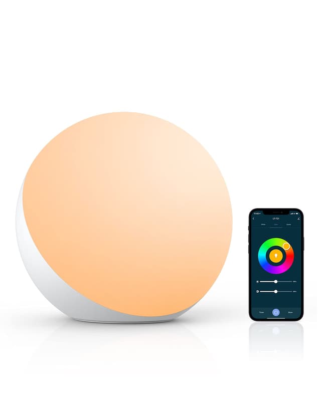 Hifree Smart Table Lamp, Dimmable Desk Lamp with App/Voice Control, LED RGB Color Changing Touch Lamp, Night Lamp for Bedroom Compatible with Alexa