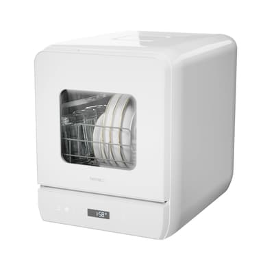 Hermitlux Countertop Dishwasher, 6 Wash Programs Slim Size Portable Dishwasher