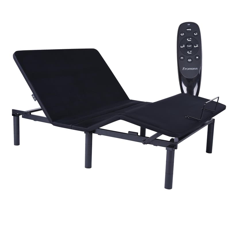 Fromann Adjustable Bed Frame Full Bed Base, Head & Foot Incline, USB Ports, Zero Gravity, Nightlight, 3-Heights Adjustable Legs, No Tools Assembly