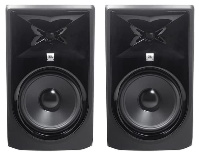 (2) JBL 308P MkII 8" 2-Way Active Powered Studio Reference Monitors Speakers