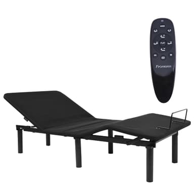 Fromann Adjustable Twin XL Bed Base Frame with USB Ports, Zero Gravity, Under Bed Led Lighting and Three Leg Heights No Tools Assembly