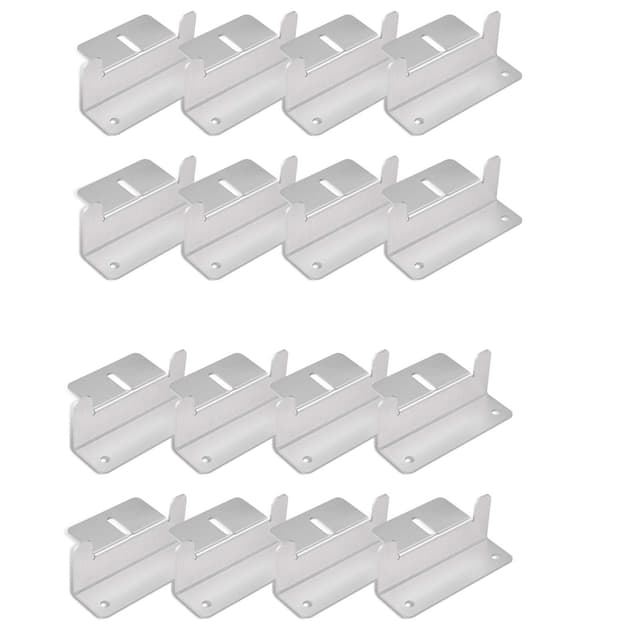 BougeRV 16 Units Solar Panel Mounting Bracket Kits, Solar Panel mounting z Brackets, RV Solar Panel mounting Brackets for Solar Panel, Supporting for RV, Roof, Boat, Off-Grid