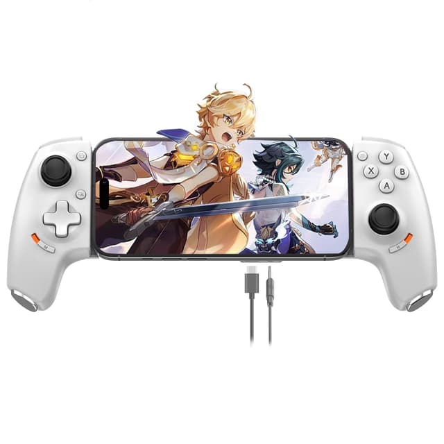 DongBlitz Mobile Gaming Controller for iPhone 17/16/15 Series & Android (USB-C) Plug & Play - Remote Play for PS/Xbox/PC Remote Play, Cloud Game, with Hall Effect Joysticks/Turbo/Mapping Keys