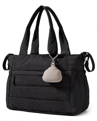 BAGSMART Diaper Bag Tote, Large Baby Bags for Mom, Hospital Bag for Labor Delivery, Lightweight Puffy Maternity Travel Tote with Changing Pad & Pacifier Case