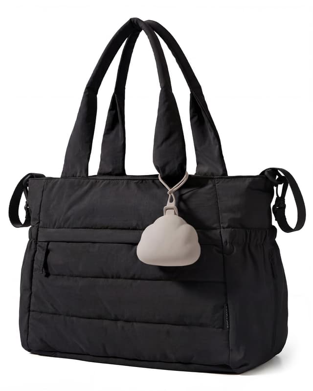 BAGSMART Diaper Bag Tote, Large Baby Bags for Mom, Hospital Bag for Labor Delivery, Lightweight Puffy Maternity Travel Tote with Changing Pad & Pacifier Case