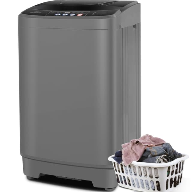 Nictemaw Portable Washing Machine 20Lbs Portable Washer Machine with Drain Pump, 2.8 Cu.ft Compact Washing Machine with 10 Programs 8 Water Levels Laundry Machine for Apartment, Home, Dorms, Rv