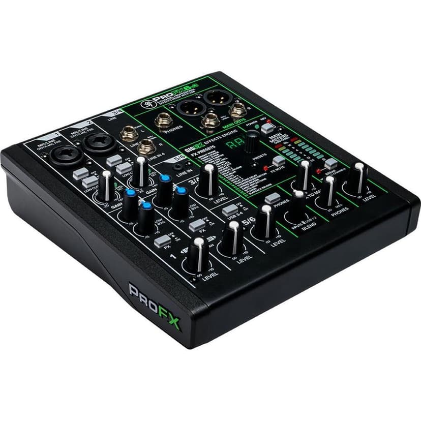 Mackie ProFX6v3 6-Channel Professional Analog Mixer with USB, Onyx Mic Preamps and GigFX Effects Engine