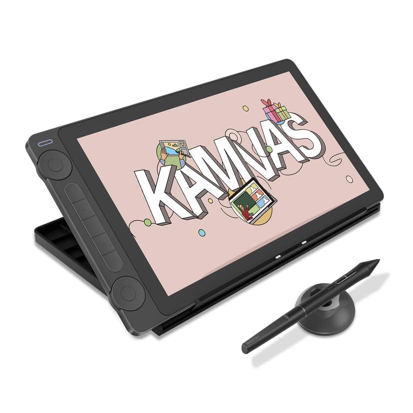 HUION Kamvas 13 (Gen 3) Drawing Tablet with Screen,13.3" Full-Laminated Art Tablet with Anti-Sparkle Canvas Glass 2.0, 99% sRGB, PenTech 4.0, 16384 Pen Pressure, Dual Dial for PC, Mac, Android, Black