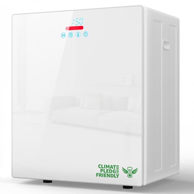 EUHOMY 1.5 Cu.ft. Portable Clothes Dryer, 850W Compact Dryer with Exhaust Hose, Mirror Finish, LCD Touch Panel, 4 Drying Modes, 5.5lbs Capacity, Portable Dryer for Apartments, Dorms, Rvs, White