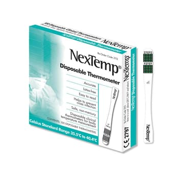 NexTemp Disposable Oral & Axillary Thermometer for Adults, Single Use Temperature Thermometer for Travel, Home, or First Aid Supplies, Hygienic, Individually Wrapped, Celsius, 100 Pack