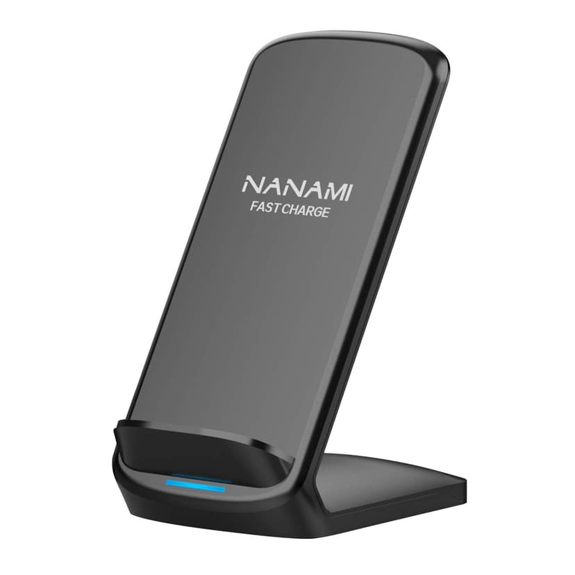NANAMI Upgraded Fast Wireless Charger, Qi-Certified Wireless Charging Stand Compatible with Samsung Galaxy S25/S24/S23/S22/S21/S20 & Qi Phone Charger for iPhone 17/17 Air/16/16 Plus/16 Pro/15/14/13