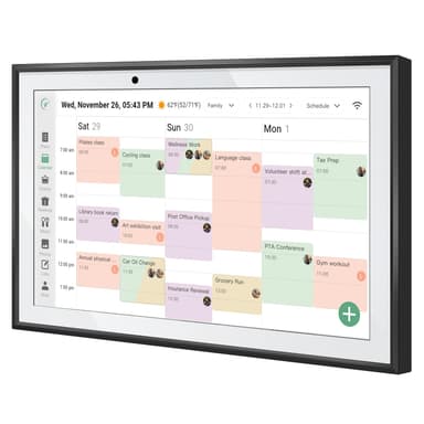RROSKY WiFi Digital Calendar Smart Family Planner,Chore Charts, Achievement Rewards, AI Meal Planning, Smart Touchscreen Interactive Display for Schedules and Cloud Photo Desk Bases,10.1'' Black