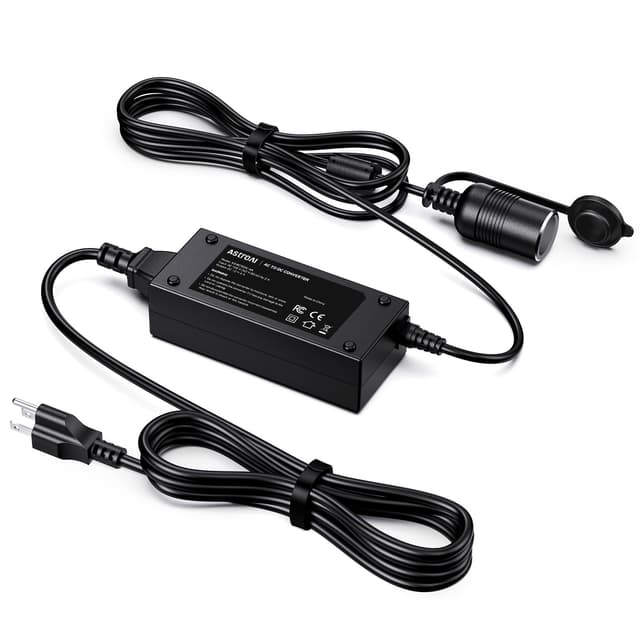 AstroAI AC to DC Converter, 6A/72W/110V to 12V Converter, Car Cigarette Lighter Socket AC/DC Power Supply Adapter Transformer for Car Refrigerator, and Other Car Devices