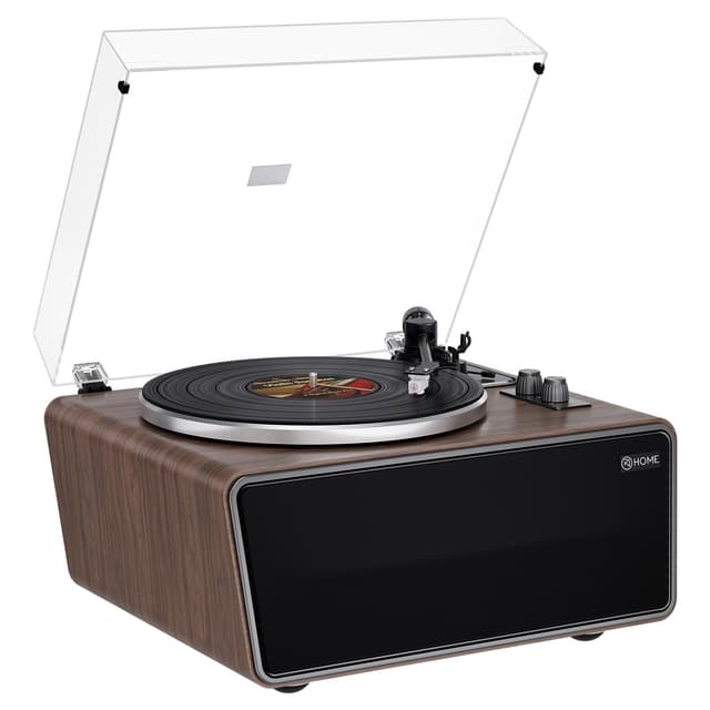 All in One Vinyl Record Player,Bluetooth Turntable Built in 4 Stereo Speakers Phono Preamp,High Fidelity Turntables for Vinyl Records with Magnetic Cartridge AT-3600L,2-Speed,33/45RPM,USB PC Recording