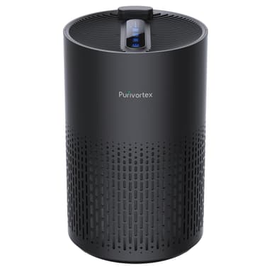 Purivortex Air Purifiers for Home, Quiet HEPA Air Filter for Pollen, Smoke, Dust, Pet Dander, Odor, Hair, Covers Up to 880 Sq Ft (Model: PX500 Black with Fragrance Sponge)