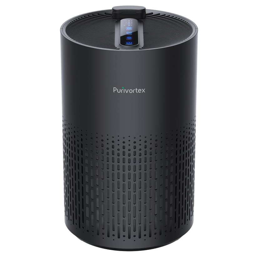 Purivortex Air Purifiers for Home, Quiet HEPA Air Filter for Pollen, Smoke, Dust, Pet Dander, Odor, Hair, Covers Up to 880 Sq Ft (Model: PX500 Black with Fragrance Sponge)
