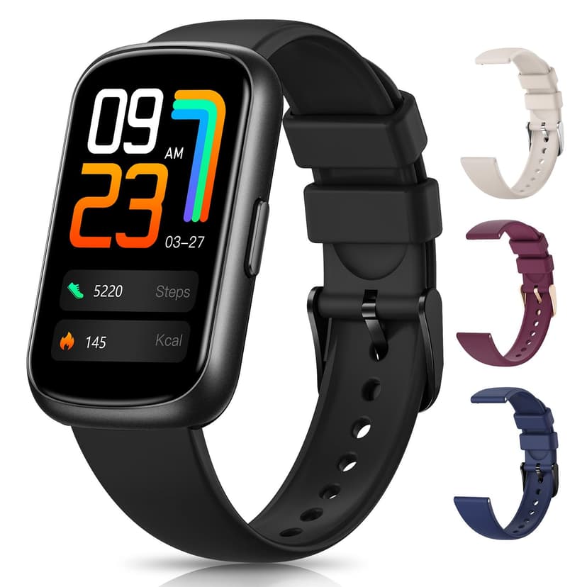 Fitness Trackers, Smart Watches for Men Women with Heart Rate/SpO2/Sleep Monitor, IP68 Waterproof Fitness Watches for Women Men, Step Tracker & Smart Watch for Android iPhone,Pedometer Watch, Gift