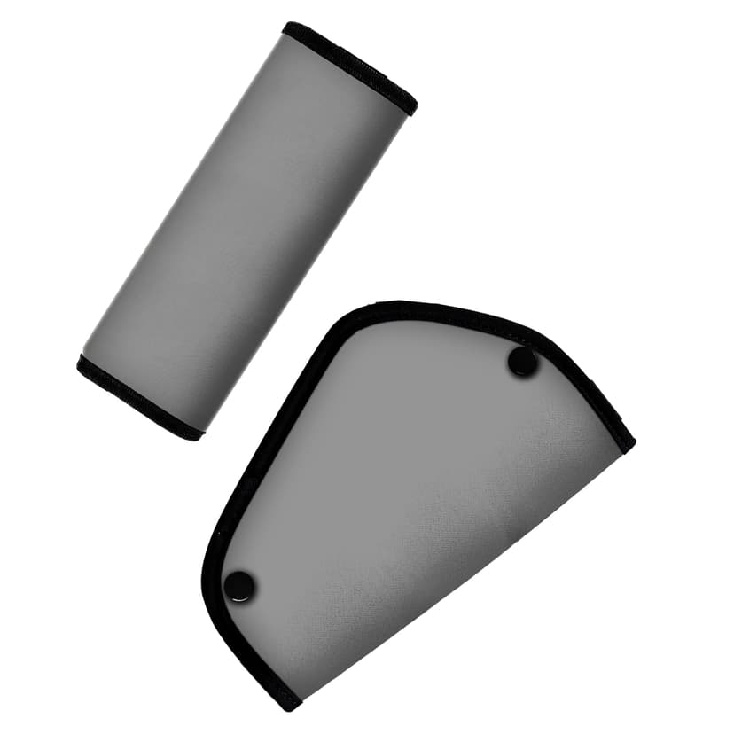 Mokiwala Kid's Shoulder & Belly Protective Padding - Soft Breathable Hypoallergenic Straps Cushion Cover for Booster Seat, Strollers, and High Chairs, Grey