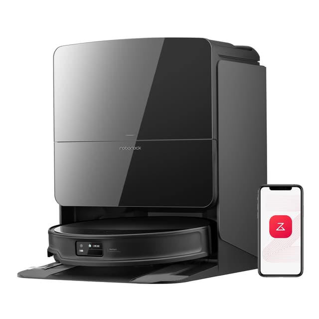 roborock Saros 10R Robot Vacuum and Mop, 22,000 Pa Suction, Zero-Tangling, 3.14’’ Ultra Slim, FlexiArm Riser Technology for Carpet & Floor, Corner & Edge Cleaning, Self-Emptying, Hot Air Drying, Black