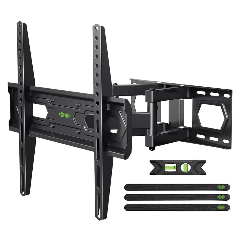 USX MOUNT TV Wall Mount for 32-74 inch Flat Screen/LED/4K up to 110lbs, Full Motion TV Mount Bracket with Swivel & Tilt Articulating Dual Arms, Max VESA 400x400mm, Fits 12/16" Wood Studs